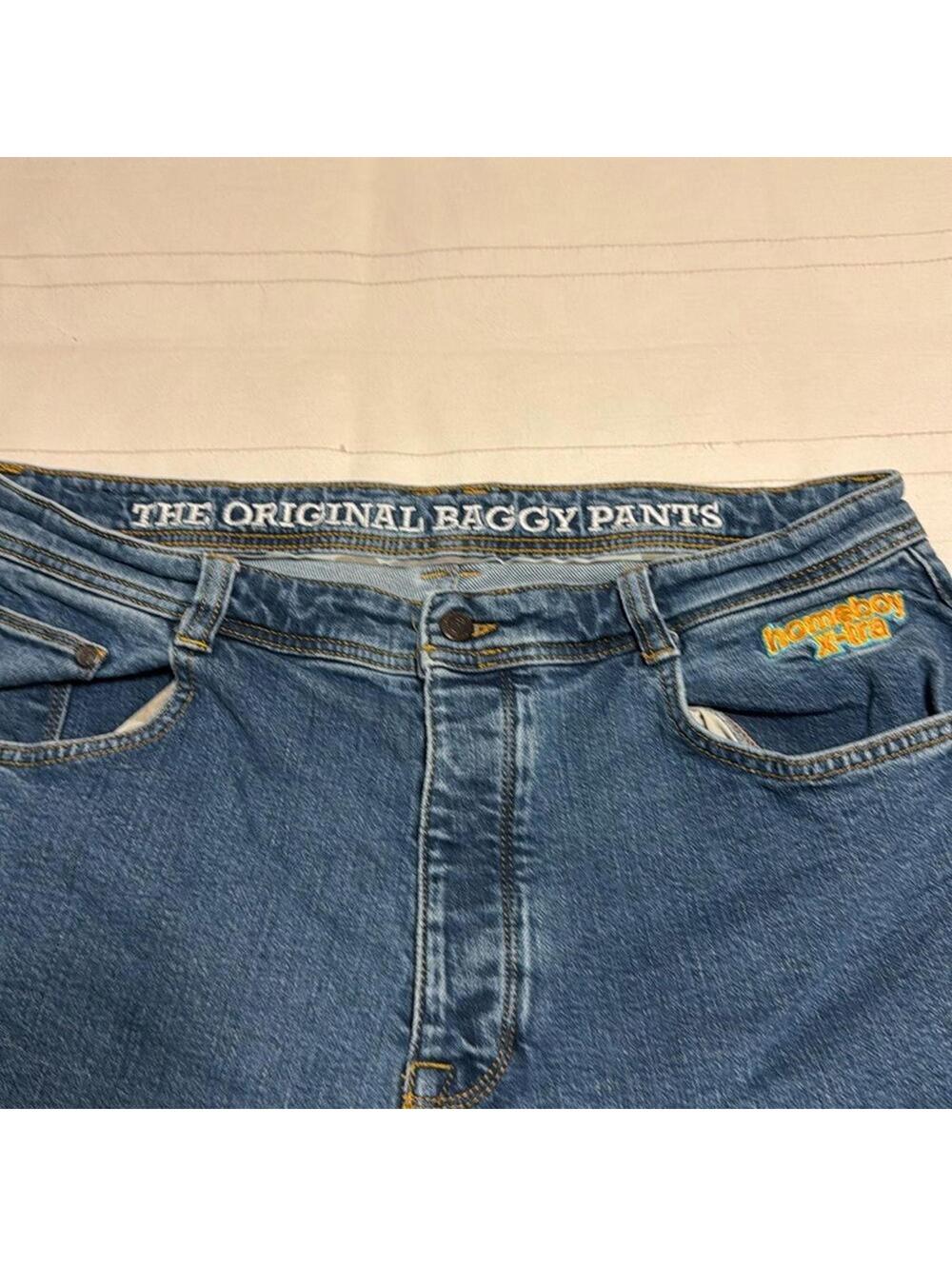 Homeboy X-TRA Desperado Baggy Jeans Vintage Style Blue Denim Men's 34 - Picture 2 of 7